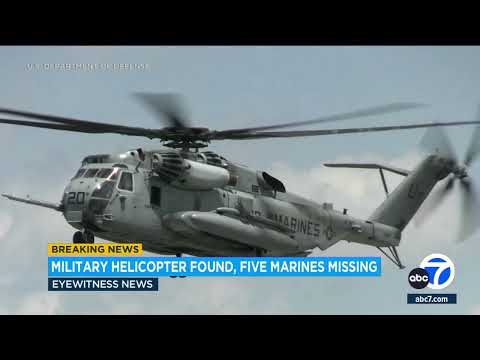 Video: Missing military helicopter found in San Diego County; search continues for Marines
