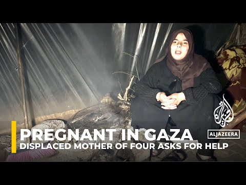 Video: Pregnant in Gaza: Cold and hungry displaced mother of four asks for help