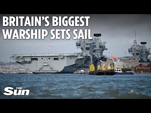 Video: Britain’s biggest warship HMS Prince of Wales sets sail for ‘largest Nato drills since Cold War’
