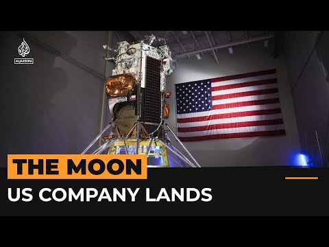 Video: Private lunar lander touches down on moon | Al Jazeera Newsfeed