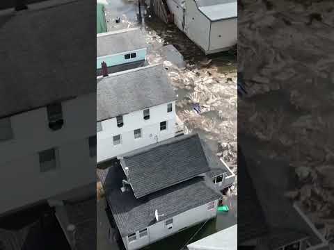 Video: Drone shows flooding in New Hampshire coastal town