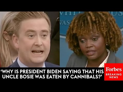 Video: Peter Doocy Asks KJP Point Blank About Biden Claim His Uncle May Have Been Eaten By Cannibals
