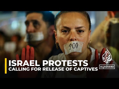 Video: Protests outside Netanyahu residence in West Jerusalem following release of Hamas video