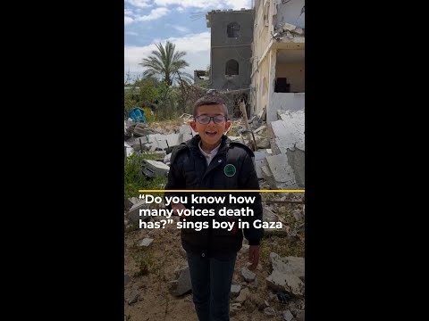 Video: Child in Gaza sings Eid lament for victims of war | AJ #shorts