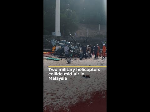 Video: Two military helicopters collide mid-air in Malaysia | Al Jazeera Newsfeed