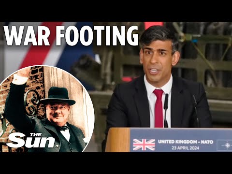 Video: Rishi Sunak quotes Winston Churchill as he says Britain must get ready to defend itself