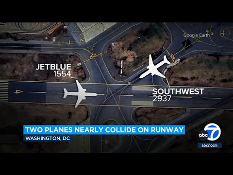 Video: 2 planes narrowly miss colliding at Washington’s Reagan National Airport