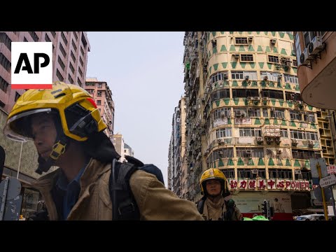 Video: Fire in a 16-story Hong Kong residential building kills at least 5 people and injures dozens