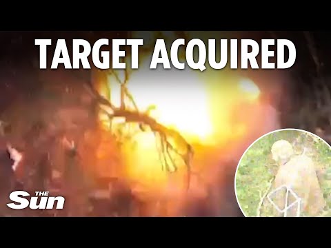 Video: Moment Ukrainian FPV drone hunts down and fires on Russian soldier on the frontline