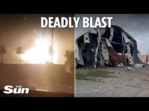 Video: Shocking moment huge explosion rocks Pro-Iranian group’s Iraqi HQ – killing one and injuring eight