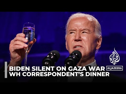 Video: Biden silent on Gaza war at White House Correspondent’s dinner despite protesters’ criticism
