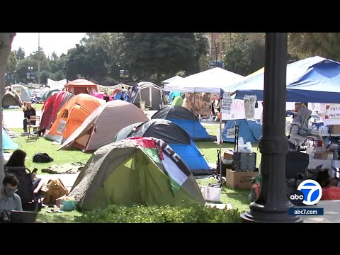 Video: Pro-Palestinian encampment at UCLA continues to grow