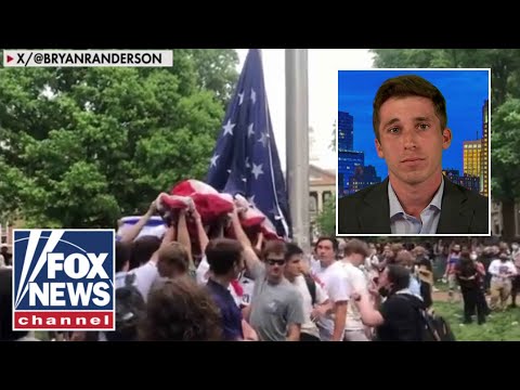 Video: Frat brother who helped save American flag during anti-Israel protest speaks out
