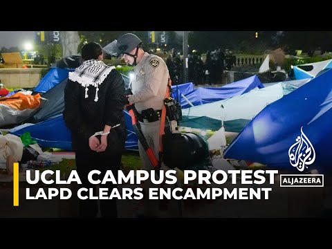 Video: UCLA campus protest: Police clear anti-war encampment
