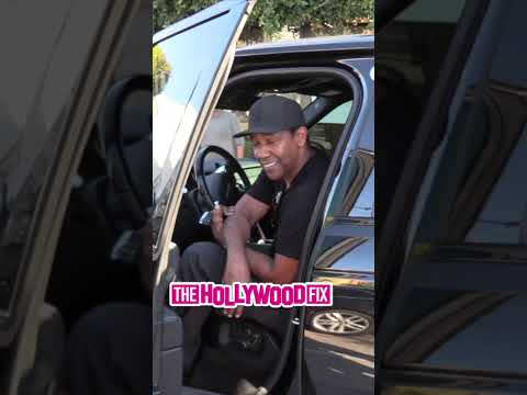 Video: Denzel Washington Talks With Female Paparazzi When Spotted Out Shopping On Melrose Ave. In WeHo, CA