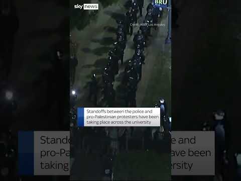 Video: Police attempt to disperse UCLA students