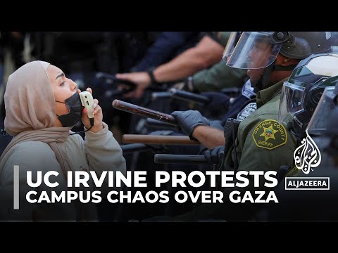 Video: Police shut down Gaza solidarity encampment at the University of California, Irvine