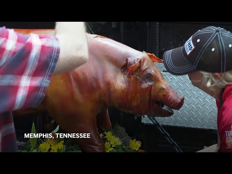 Video: Pitmasters show off their skills as they compete in the World Championship Barbecue Cooking Contest