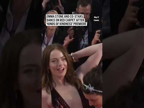 Video: Emma Stone and co-stars dance on red carpet after ‘Kinds of Kindness’ premiere