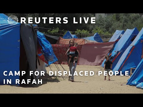 Video: LIVE: View from camp for displaced people in Rafah | REUTERS