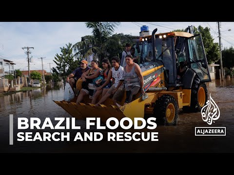 Video: ‘Desperate’ rescues under way as Brazil floods kill hundreds and displace thousands