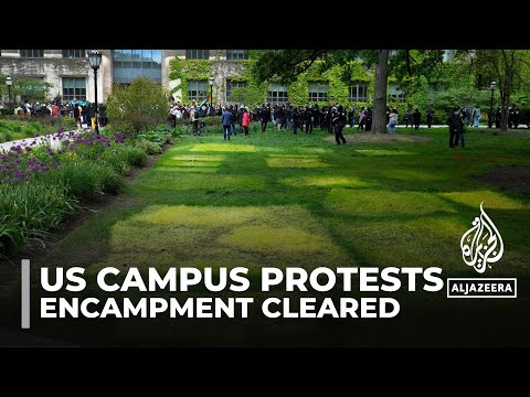 Video: Campus police clears University of Chicago Palestine solidarity encampment