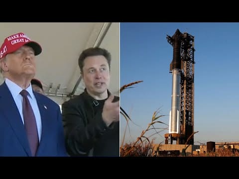 Video: Trump attends SpaceX 'Starship' launch with Musk