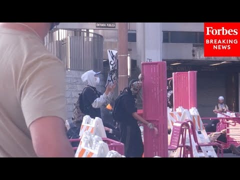 Video:  Police And Protesters Face Off During Protests Near City Hall In Los Angeles, California