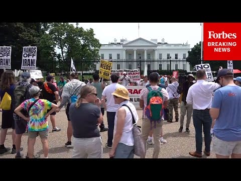 Video:  Protesters Against U.S. Strikes On Iran Demonstrate Outside The White House
