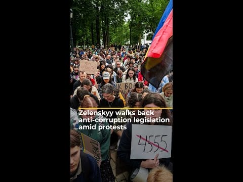 Video: Zelenskyy walks back anti-corruption legislation amid protests | #ajshorts