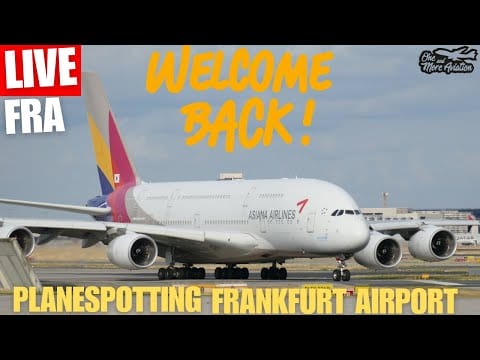 Video:  🔴Live Planespotting Frankfurt Airport Welcome Back 🛬A380 OZ541 #airplanes