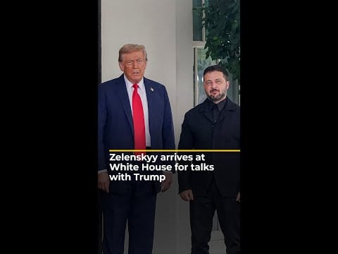 Video: Zelenskyy arrives at White House for talks with Trump | AJ #shorts