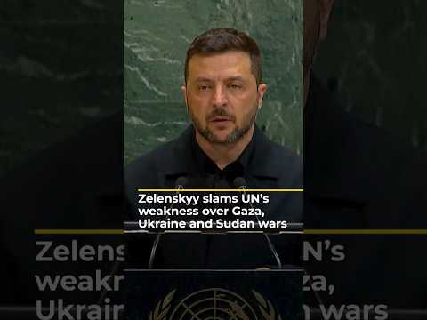 Video: Zelenskyy slams UN’s weakness over Gaza, Ukraine and Sudan wars | AJ #shorts