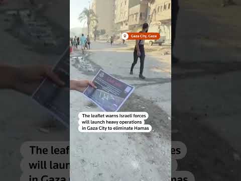 Video: Israeli army drops leaflets over Gaza City ordering evacuation