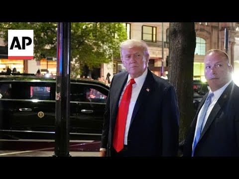 Video: Protesters chant ‘free DC, free Palestine’ as Trump arrives for dinner at restaurant