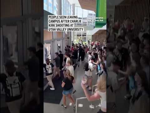 Video: People seen leaving campus after Charlie Kirk shooting at Utah Valley University