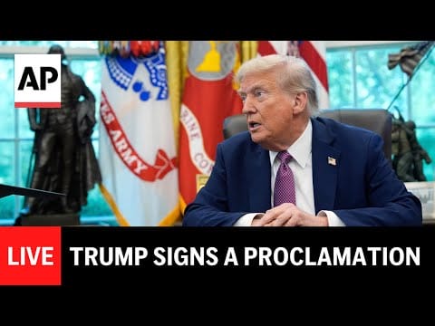 Video: LIVE: Trump signs a proclamation