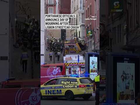 Video: Portuguese officials day of mourning after Lisbon streetcar crash