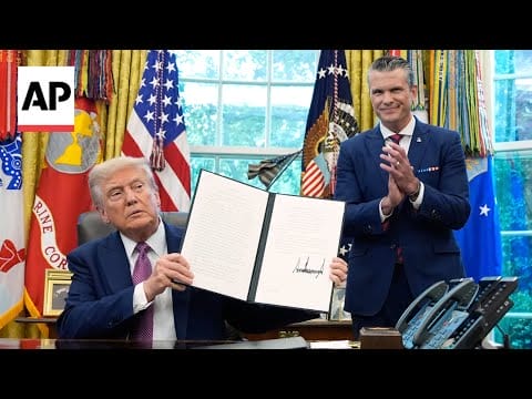 Video: Trump signs order renaming Department of Defense to Department of War