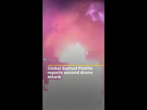 Video: Global Sumud Flotilla to Gaza reports second drone attack