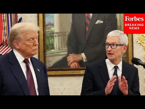 Video:  ‘You’re Really Coming Home—In A Big Way’: Trump Praises Tim Cook Over  Apple’s U.S. Investment Plans
