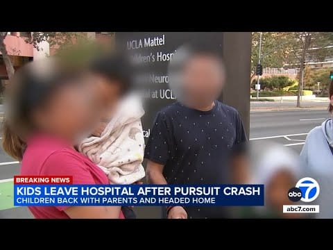 Video:  3 kids hurt in major crash at the end of chase are out of the hospital