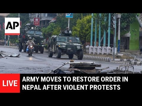 Video: LIVE: Army moves to restore order in Nepal after protests