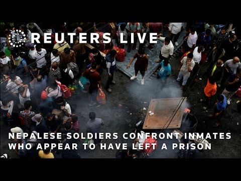 Video: LIVE: Nepalese soldiers confront inmates who appear to have left a prison