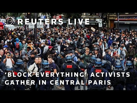 Video: LIVE: ‘Block everything’ activists gather in central Paris