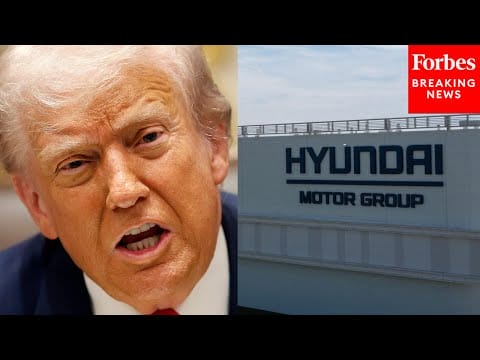 Video:  ‘I Was Very Much Opposed’: Trump Blasts ICE Raid On Hyundai Battery Factory In Georgia