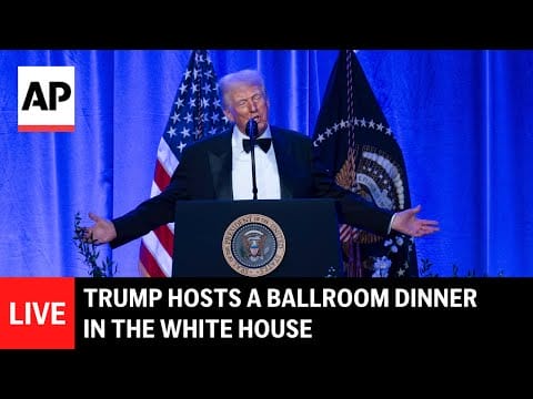 Video: LIVE: Trump hosts a ballroom dinner in the White House