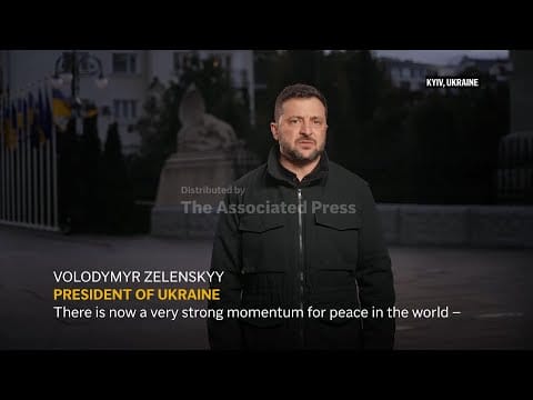 Video: Zelenskyy says there is ‘momentum’ for peace in Ukraine after Gaza ceasefire