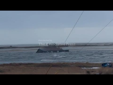 Video: Home floats away as Typhoon Halong hits western Alaska’s coastal communities