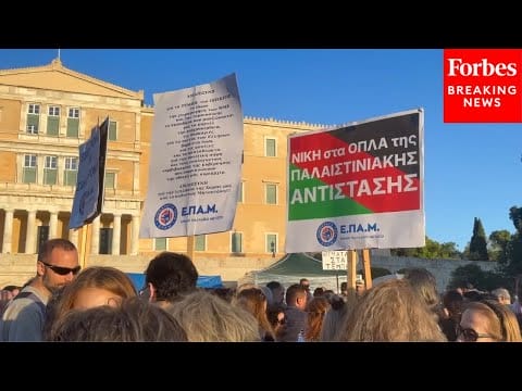Video:  Protesters Gather In Athens, Greece To Demand The End To The Israeli Aid Blockade In Gaza